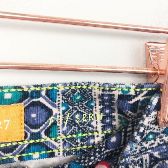 ANTHROPOLOGIE | PILCRO Patchwork Bandana Print Corduroy Pants Women’s Size 27 - Picture 8 of 13